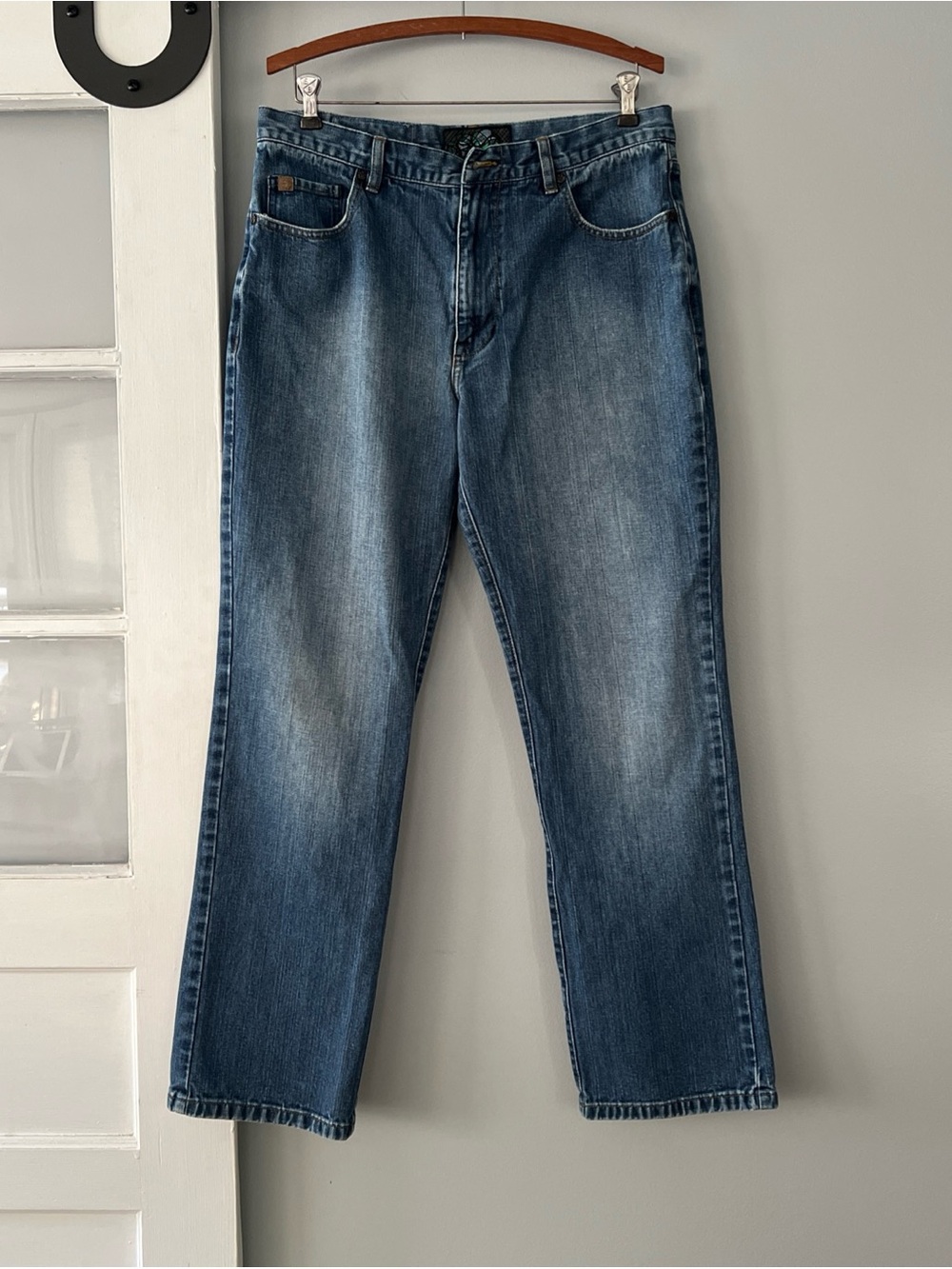 Vintage 90s Y2K REEF Brand Jeans Men’s 34x30 Blue Straight Leg Denim Surf Skater